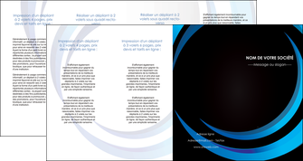 personnaliser maquette depliant 4 volets  8 pages  web design bleu couleurs froides abstrait MLGI81348