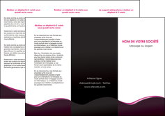 realiser depliant 3 volets  6 pages  web design violet noir fond noir MLIG81946