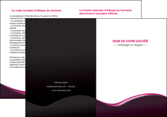 faire depliant 2 volets  4 pages  web design violet noir fond noir MLIG81960