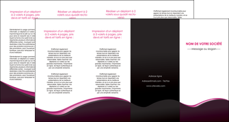 creer modele en ligne depliant 4 volets  8 pages  web design violet noir fond noir MLIG81988
