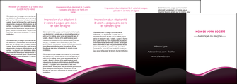 faire modele a imprimer depliant 4 volets  8 pages  web design violet noir fond noir MLIG81990