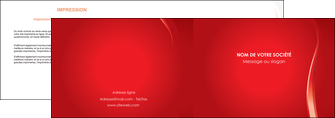 personnaliser modele de depliant 2 volets  4 pages  web design rouge couleur colore MIFBE82316