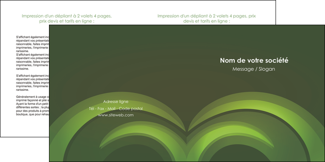 cree depliant 2 volets  4 pages  espaces verts texture contexture abstrait MFLUOO85458