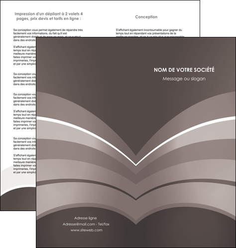 realiser depliant 2 volets  4 pages  web design texture contexture structure MLGI88120