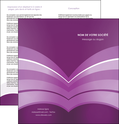 realiser depliant 2 volets  4 pages  web design abstrait violet violette MLIG88328