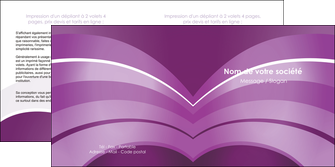 faire depliant 2 volets  4 pages  web design abstrait violet violette MLIG88330