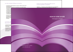impression depliant 2 volets  4 pages  web design abstrait violet violette MLIG88340