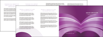 personnaliser maquette depliant 4 volets  8 pages  web design abstrait violet violette MLIG88362