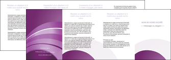 maquette en ligne a personnaliser depliant 4 volets  8 pages  web design abstrait violet violette MLIG88368