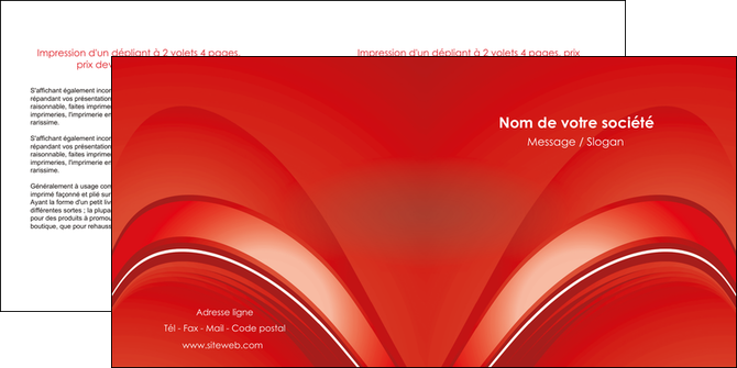 exemple depliant 2 volets  4 pages  web design texture contexture structure MIFCH90162