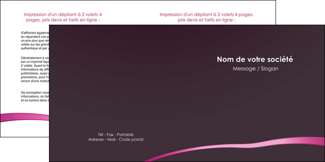 modele depliant 2 volets  4 pages  web design texture contexture structure MIDLU93830