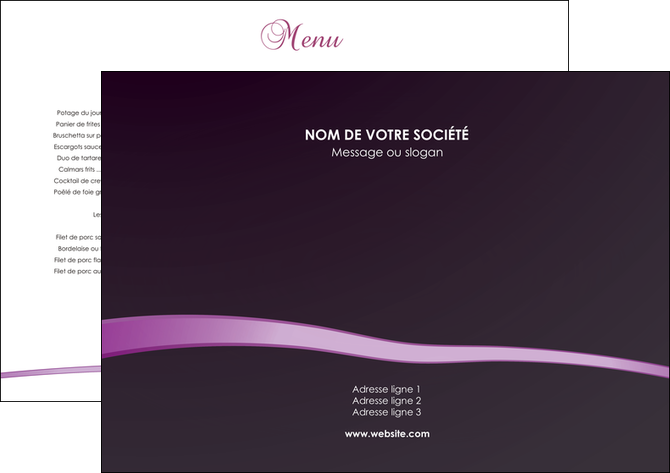 imprimerie set de table metiers de la cuisine menu set de table set de table menu MIDLU94048