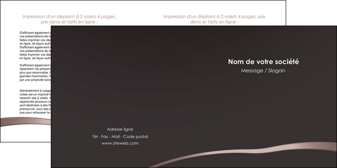 personnaliser maquette depliant 2 volets  4 pages  web design contexture structure fond MIDLU94126