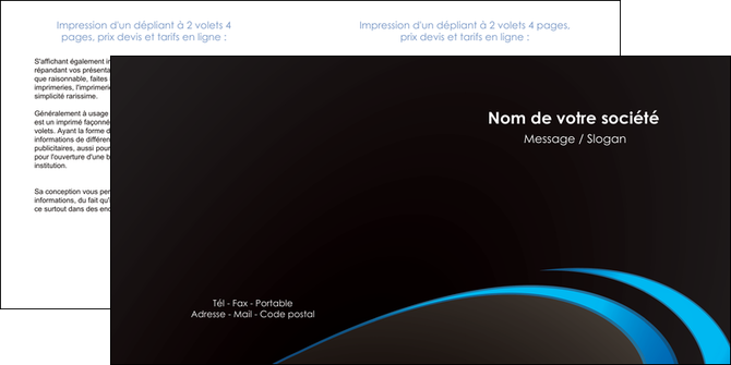 modele en ligne depliant 2 volets  4 pages  web design contexture structure fond MIDLU94204