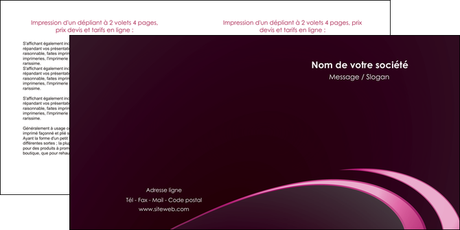 faire modele a imprimer depliant 2 volets  4 pages  contexture structure fond MIDBE94316