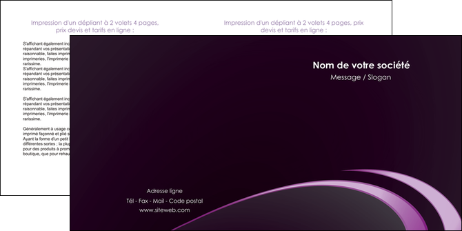 faire depliant 2 volets  4 pages  web design texture contexture structure MIDBE94750