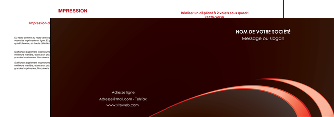 realiser depliant 2 volets  4 pages  web design texture contexture structure MFLUOO94816