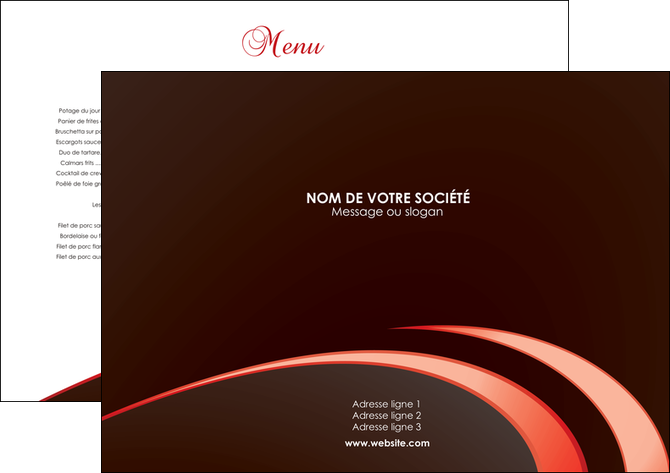 personnaliser maquette set de table web design set de table set de table publicitaire restaurant MFLUOO94832