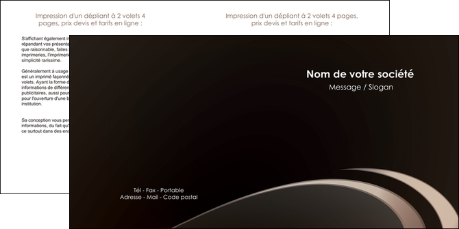 faire modele a imprimer depliant 2 volets  4 pages  web design texture contexture structure MIDBE95032