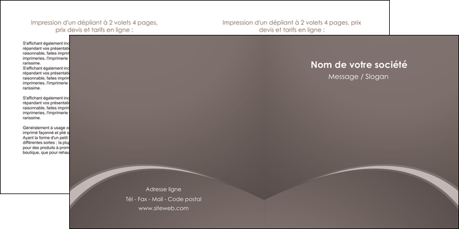faire depliant 2 volets  4 pages  web design texture contexture structure MIDLU95254