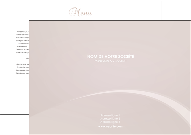 creation graphique en ligne set de table metiers de la cuisine set de table set de table publicitaire restaurant MFLUOO95596