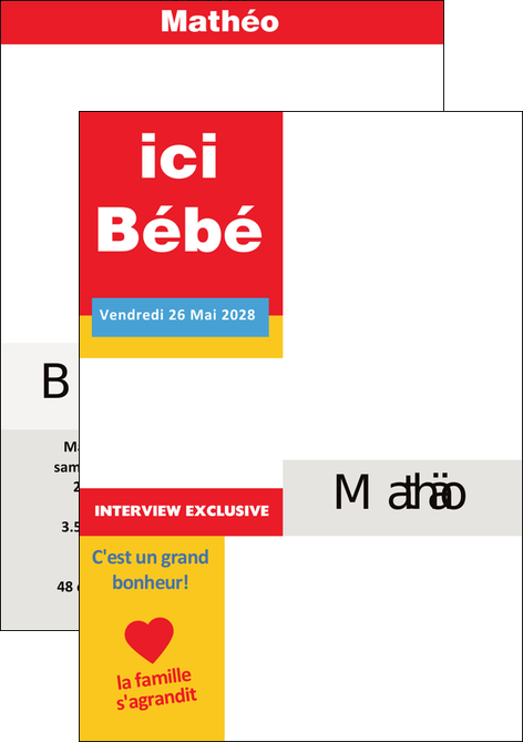 exemple flyers magazine bebe news MLIG96350